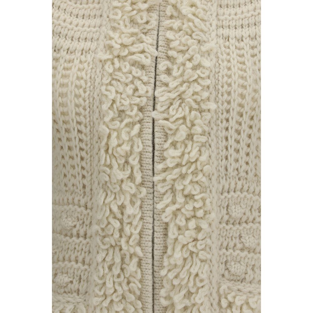 Fendi White Wool Oves Aries Sleeveless Jacket