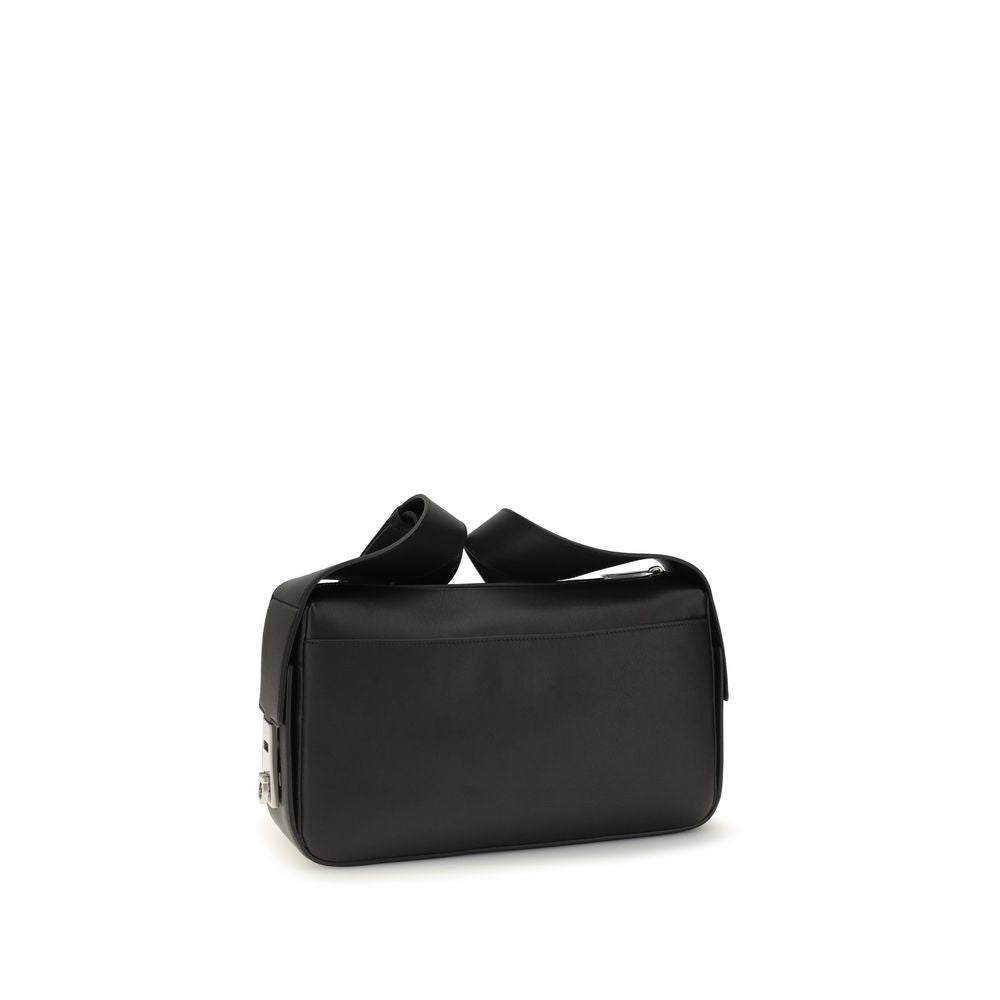 Ferragamo Black Calf Leather Bos Taurus Luggage And Travel