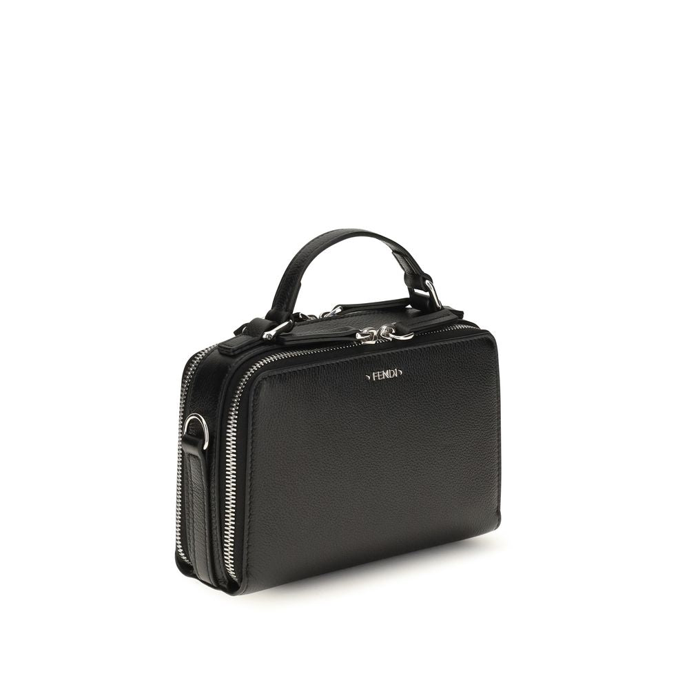 Fendi Black Calf Leather Bos Taurus Shoulder Bag