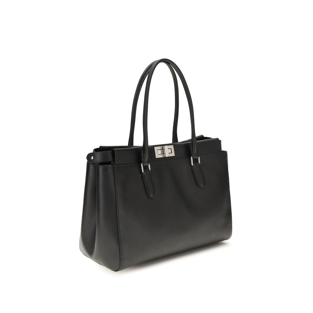 Fendi Black Calf Leather Bos Taurus Shoulder Bag