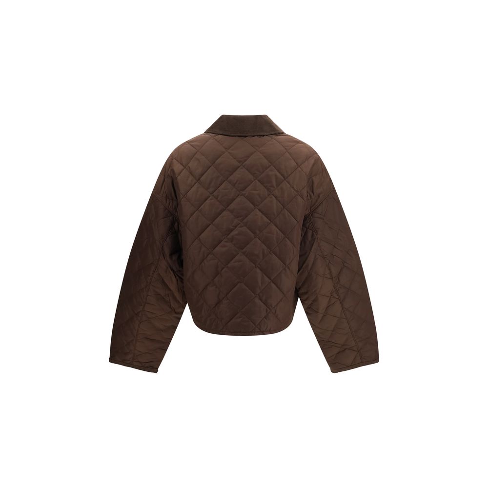 Prada Brown Recycled Polyamide Full-Length Jacket
