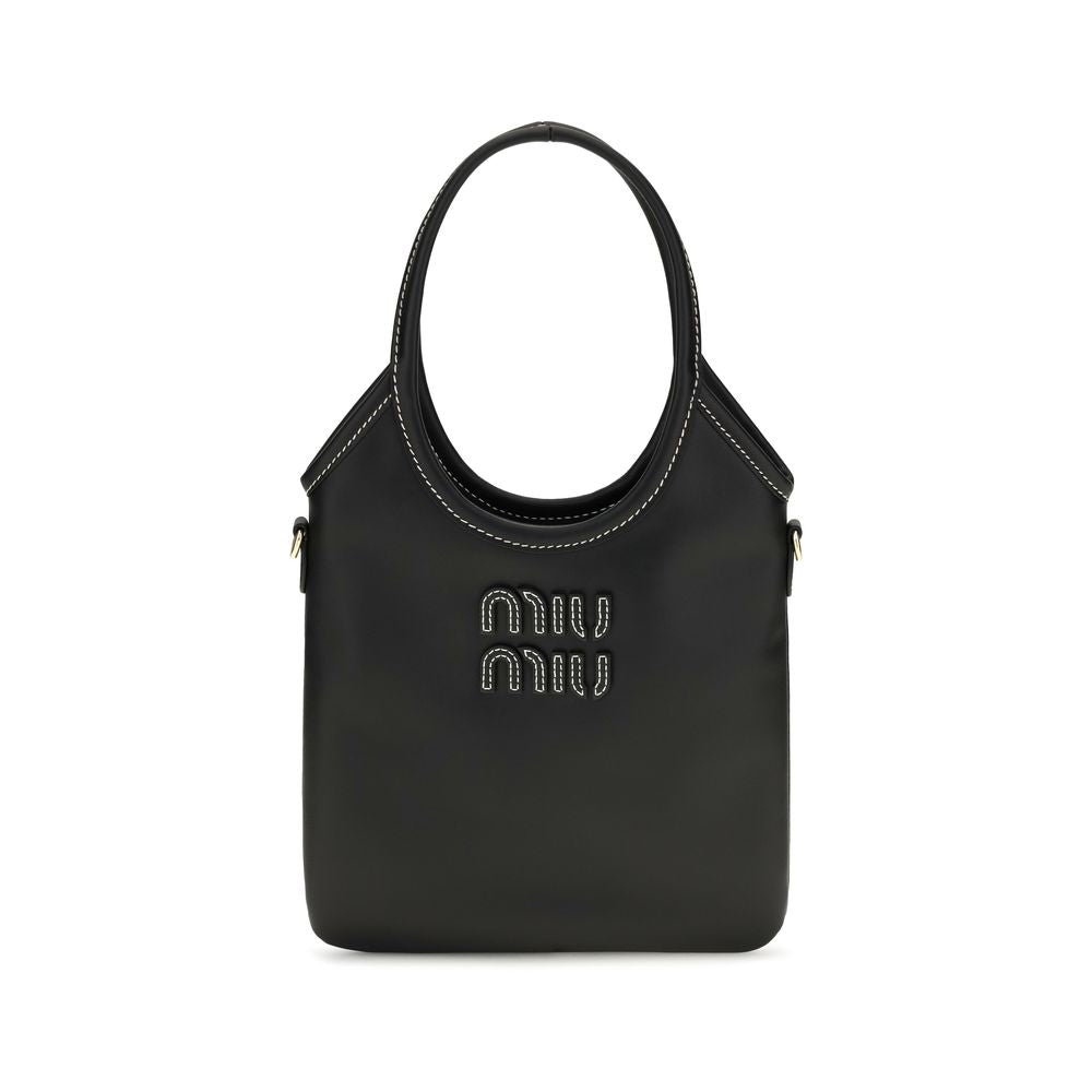 Miu Miu Black Calf Leather Bos Taurus Handbag