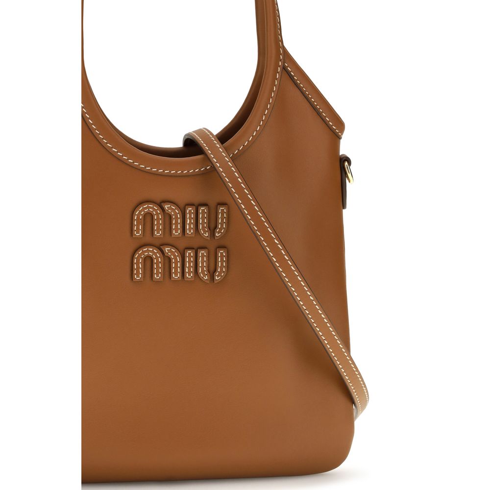 Miu Miu Brown Calf Leather Bos Taurus Handbag