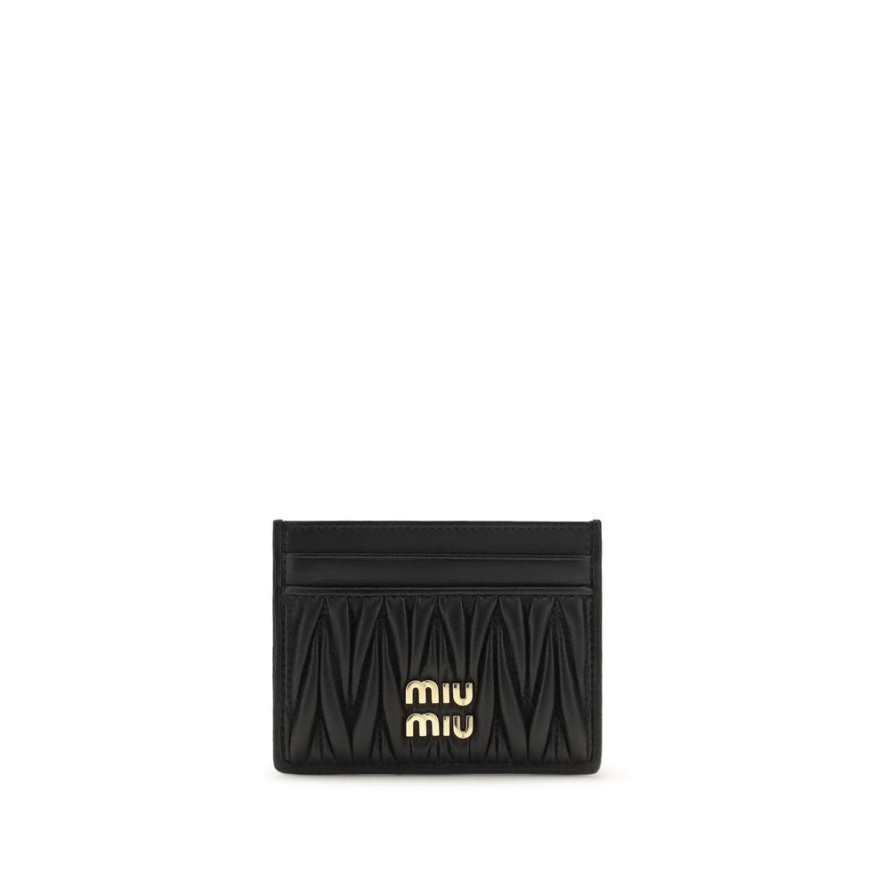 Miu Miu Black Lamb Ovis Aries Wallet