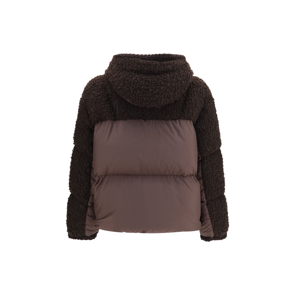 Moncler Brown Wool Oves Aries Full-Length Jacket