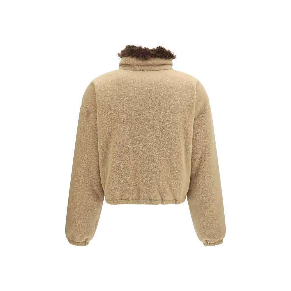 Miu Miu Beige Goose Down Full-Length Jacket