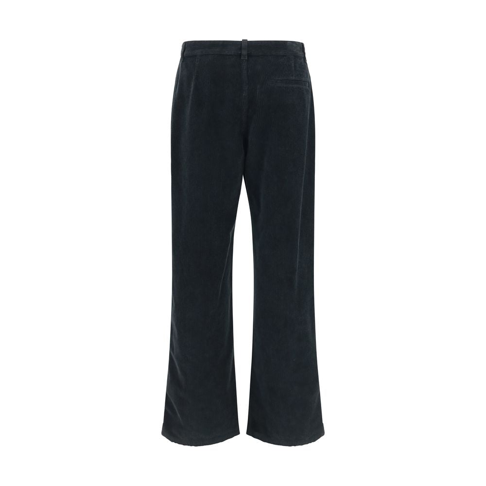 The Row Black Cotton Casual Pants