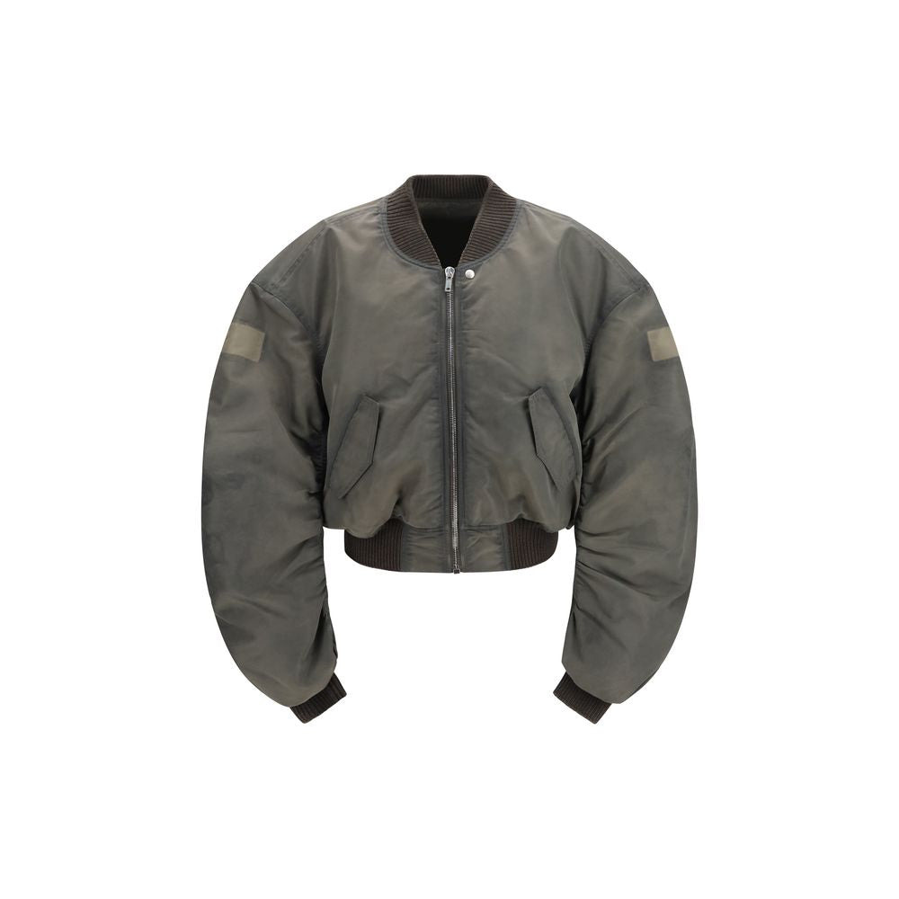 Rick Owens Gray Nylon Bomber