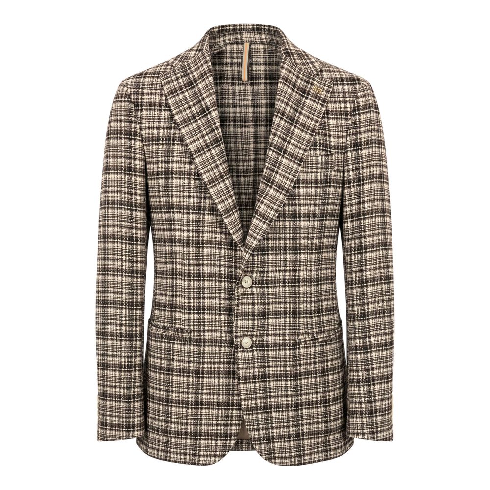 Roberto Pepe Luxury Brown Cotton Men Jacket