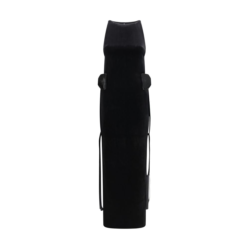 Self-Portrait Black Polyester Casual Dress