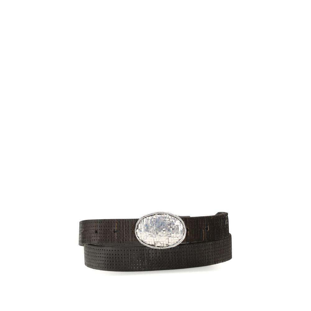 Brunello Cucinelli Brown Calf Leather Bos Taurus Regular Belt