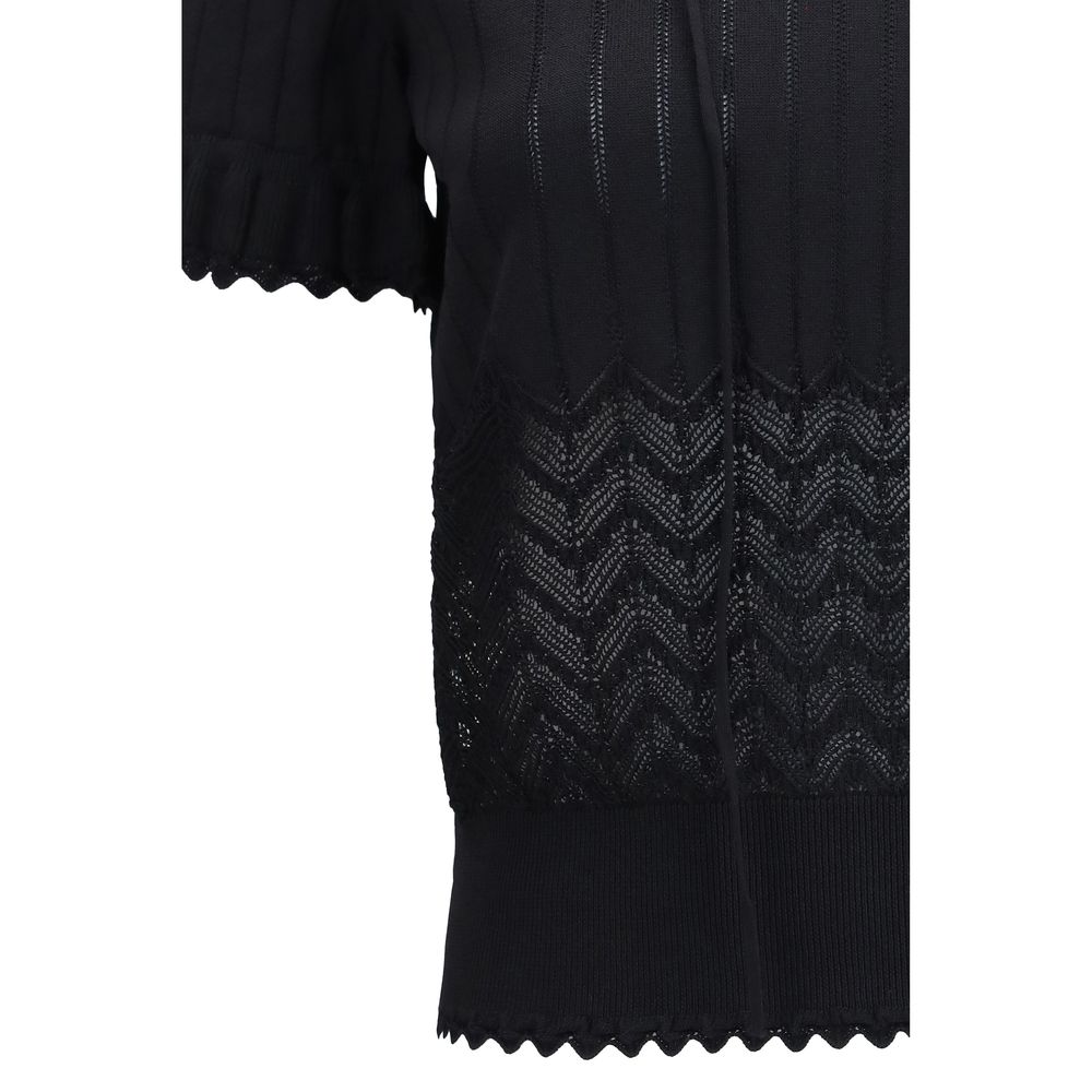 Alexander McQueen Black Viscose T-Shirt
