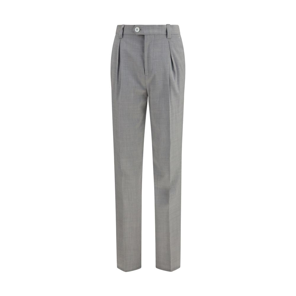 Brunello Cucinelli Gray Wool Oves Aries Dress Pants