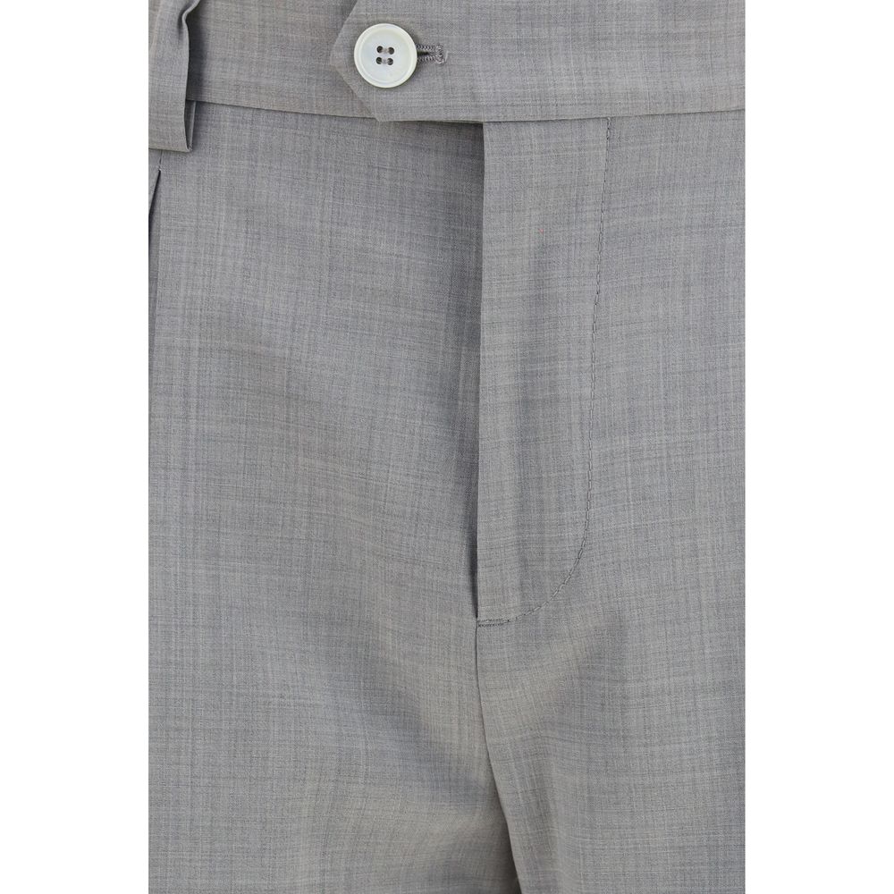 Brunello Cucinelli Gray Wool Oves Aries Dress Pants