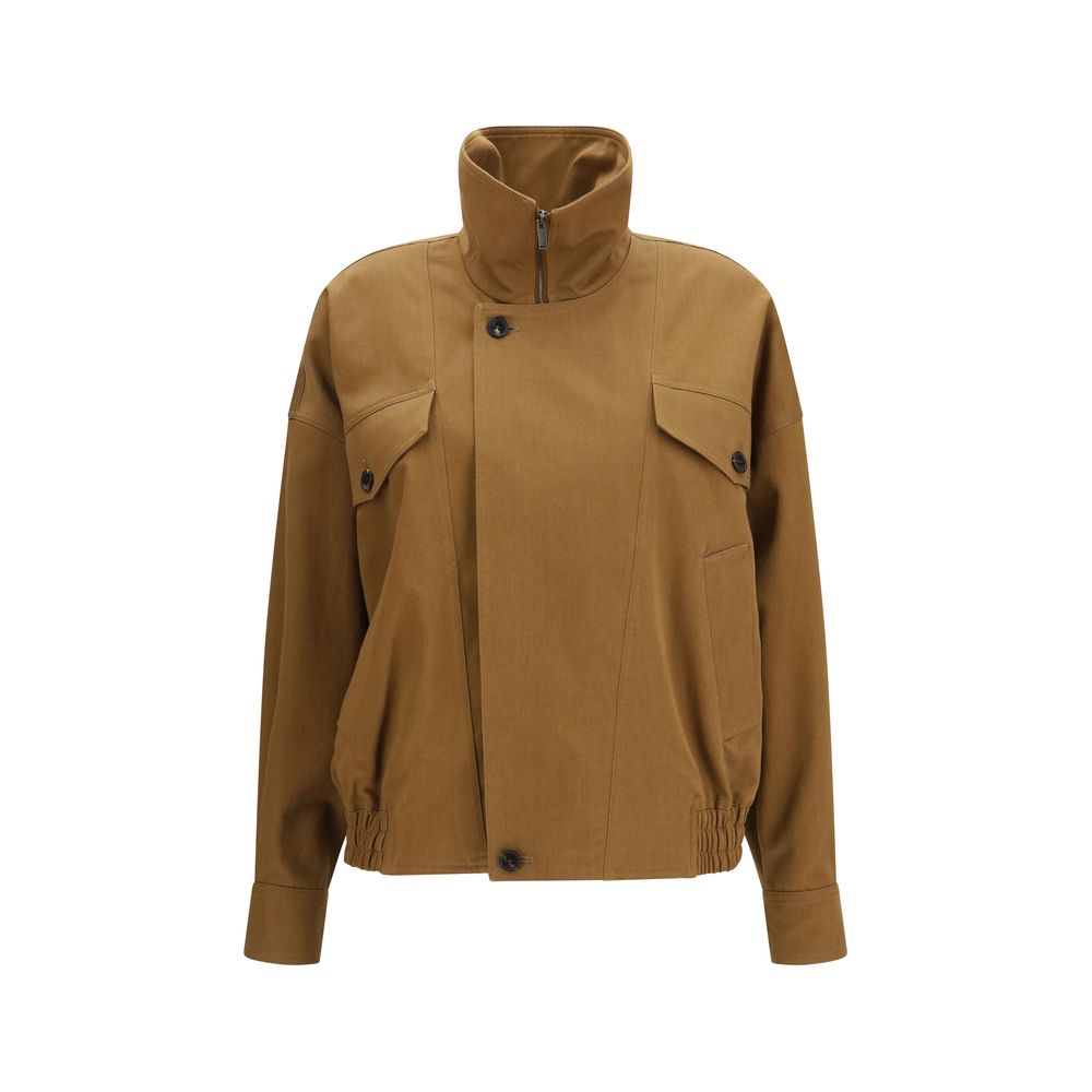 Saint Laurent Brown Cotton Bomber