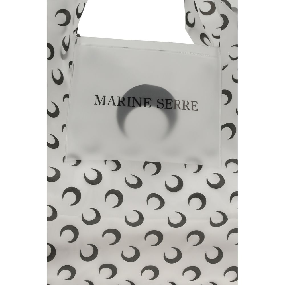 Marine Serre White Polyurethane Shoulder Bag