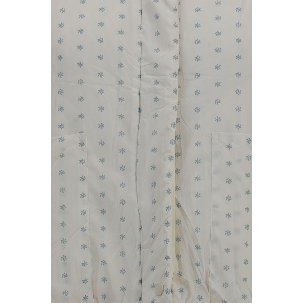 Gongdid Design Beige Polyester Full-Length Jacket