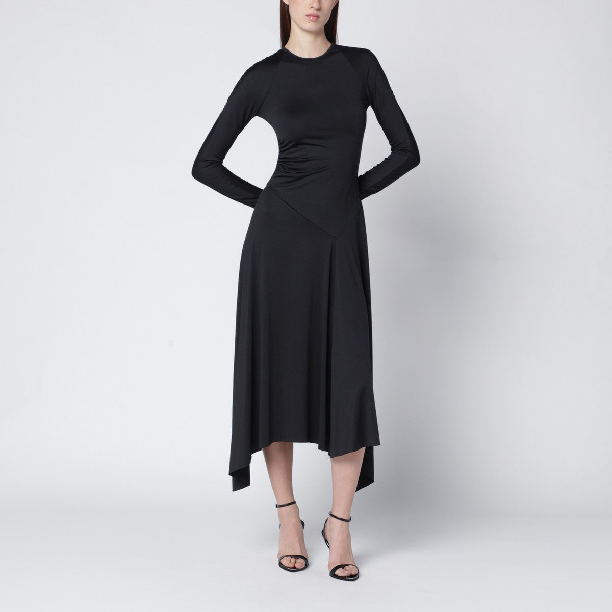 Victoria Beckham Victoria Beckham Black asymmetric midi dress