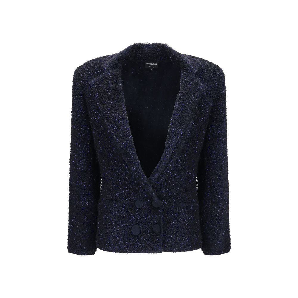 Giorgio Armani Blue Polyamide Blazer