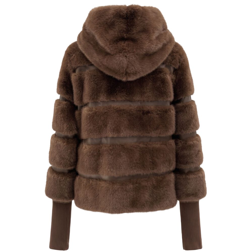 Baldinini Trend Brown Polyester Women Jacket
