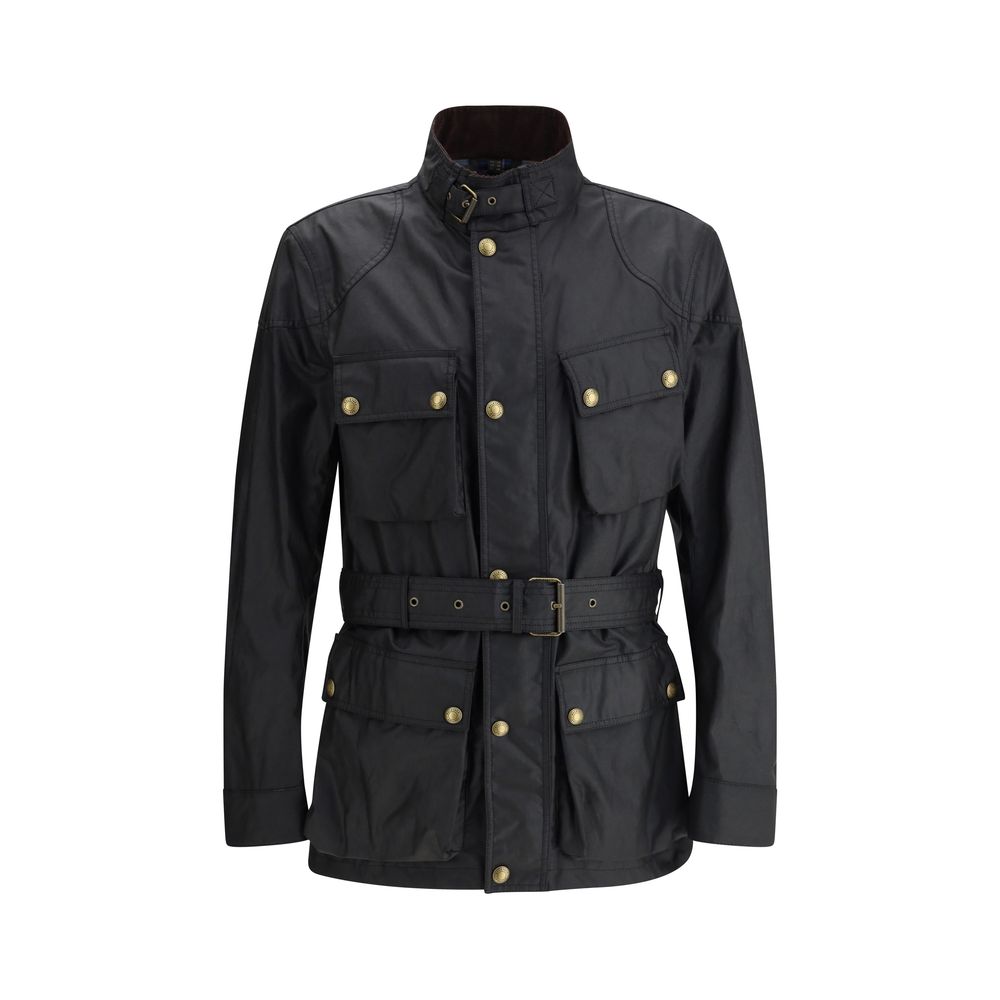 Belstaff Black Cotton Full-Length Jacket