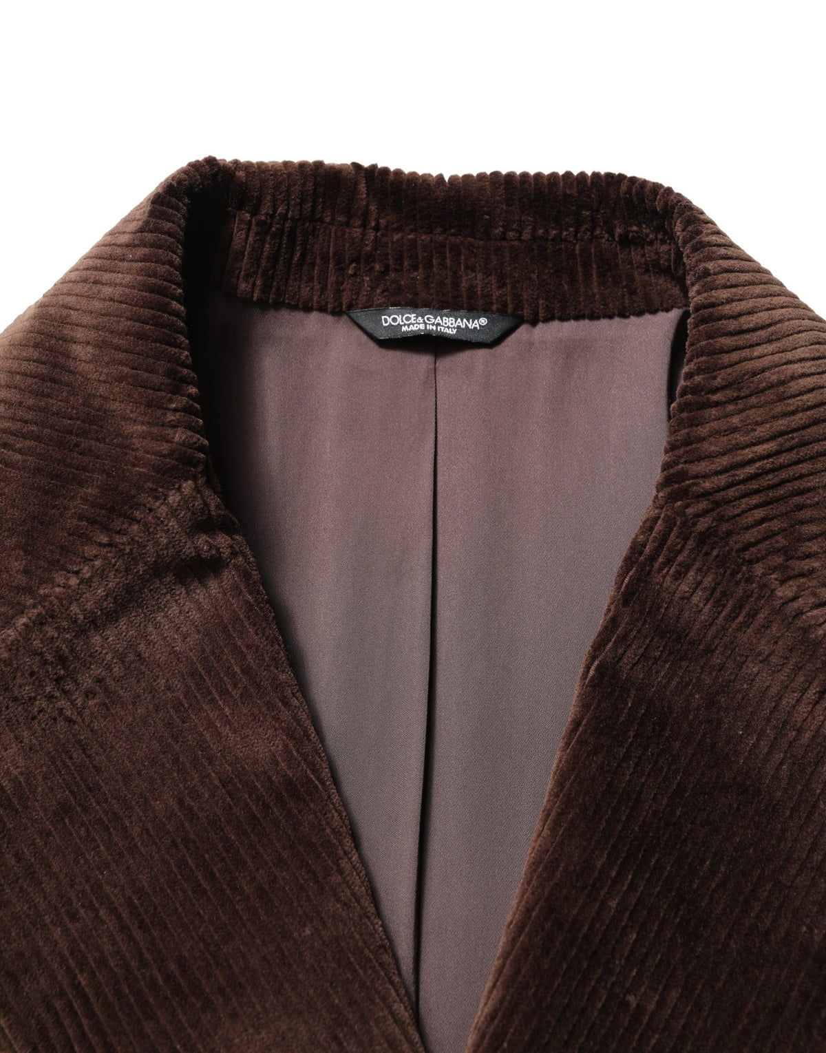 Dolce & Gabbana Brown Double Breasted Corduroy Blazer Jacket