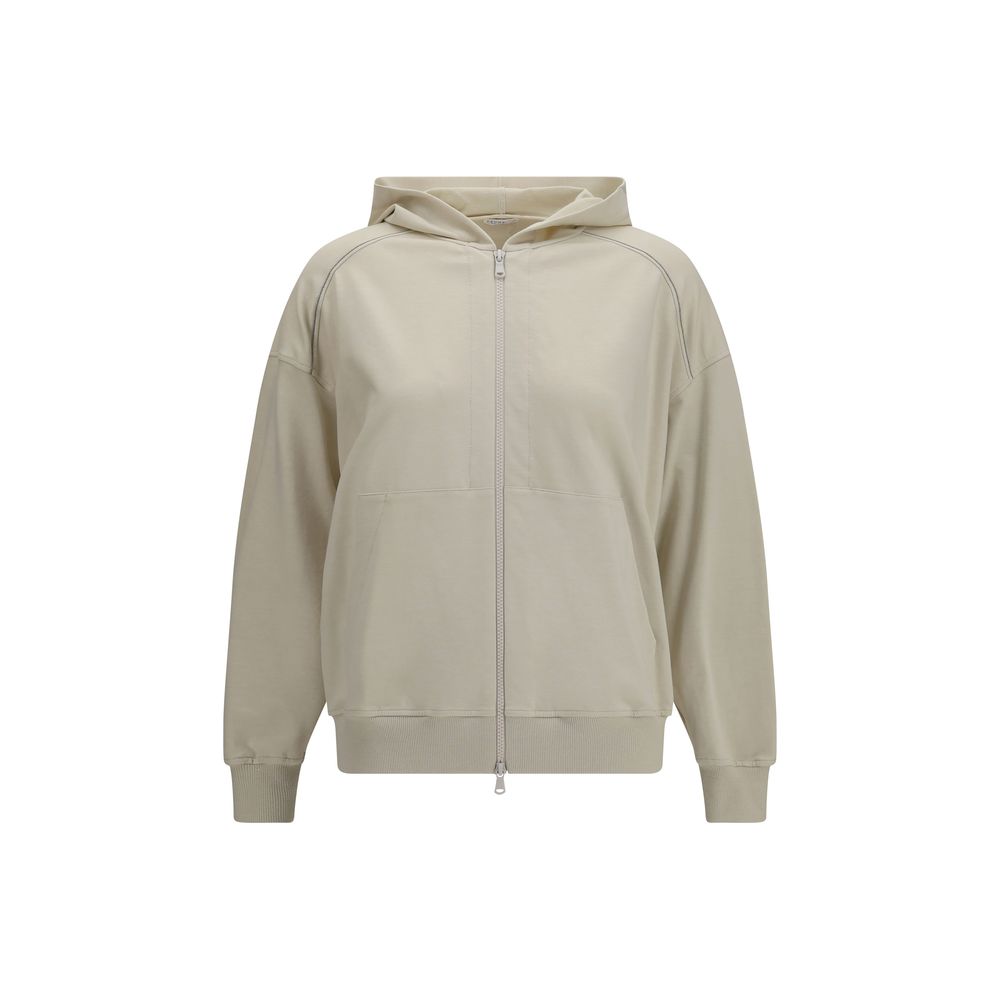 Brunello Cucinelli Beige Cotton Sweatshirt