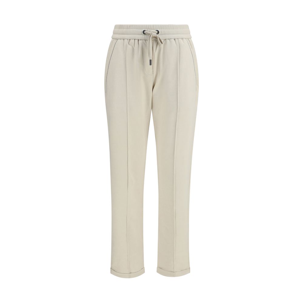Brunello Cucinelli Beige Cotton Joggers (Workout Pants)