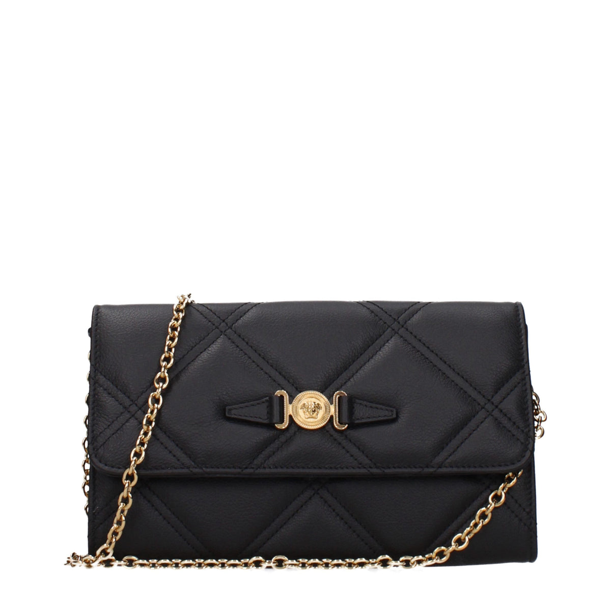 Versace Black Leather Clutch Bag