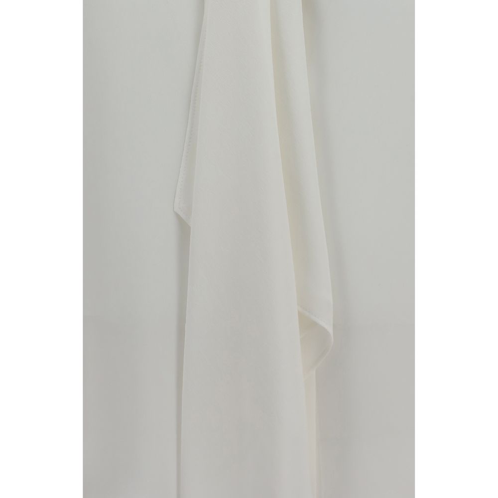 Brunello Cucinelli White Silk Dress Shirt