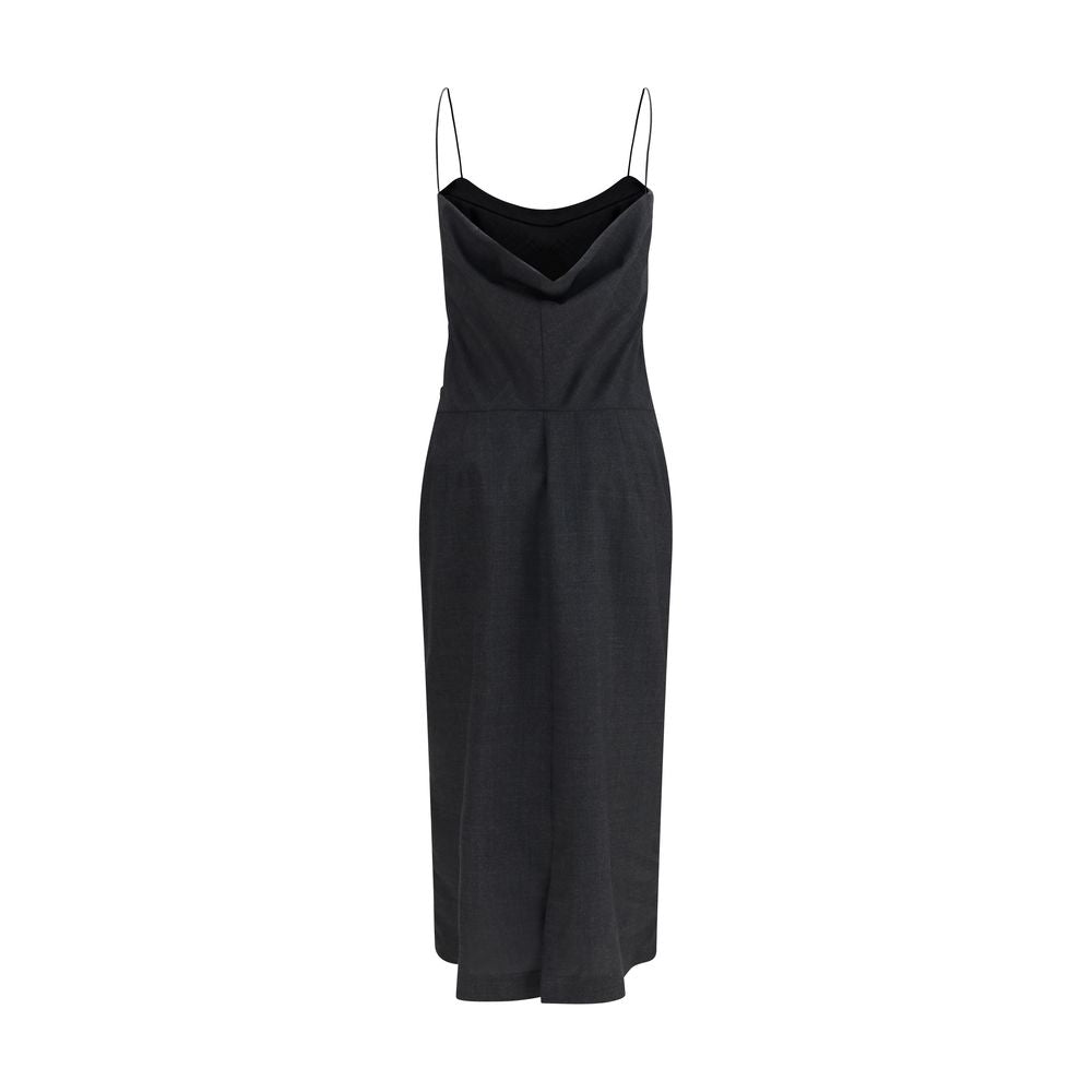 Calvin Klein Gray Wool Oves Aries Cocktail Dress