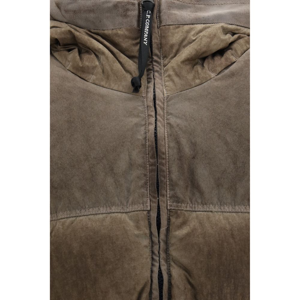 C.P. Company Brown Polyamide Full-Length Jacket