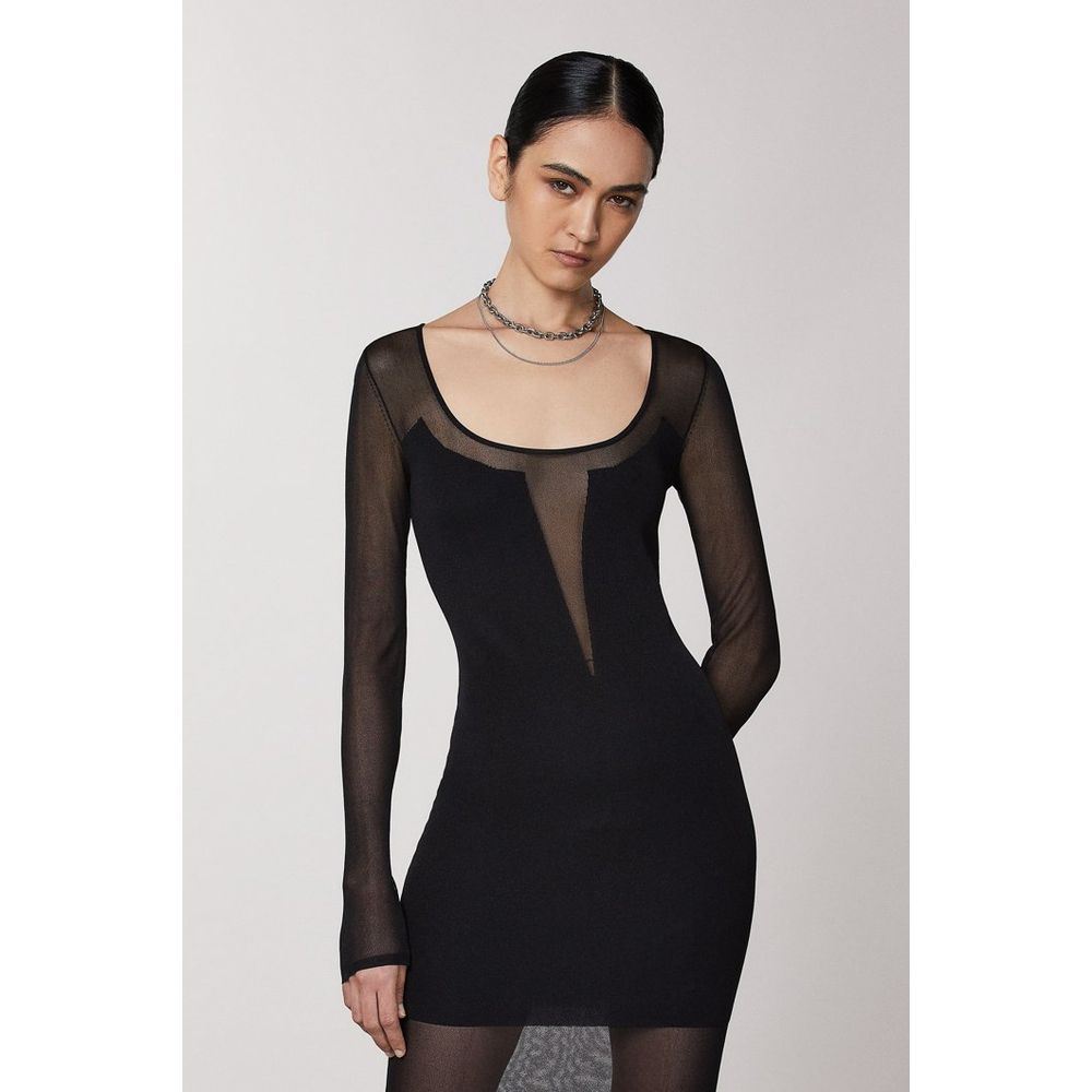 Patrizia Pepe Black Viscose Casual Dress