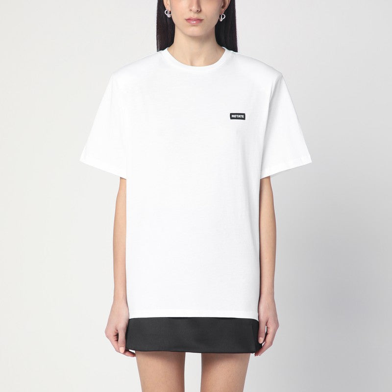 ROTATE Birger Christensen ROTATE Birger Christensen T-shirt over white in organic cotton