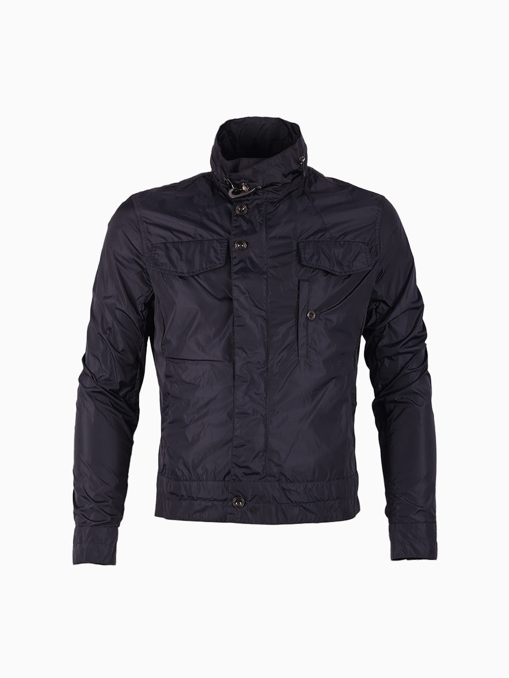 Front view of Men’s Target Bomber Jacket in Navy with utility pockets
