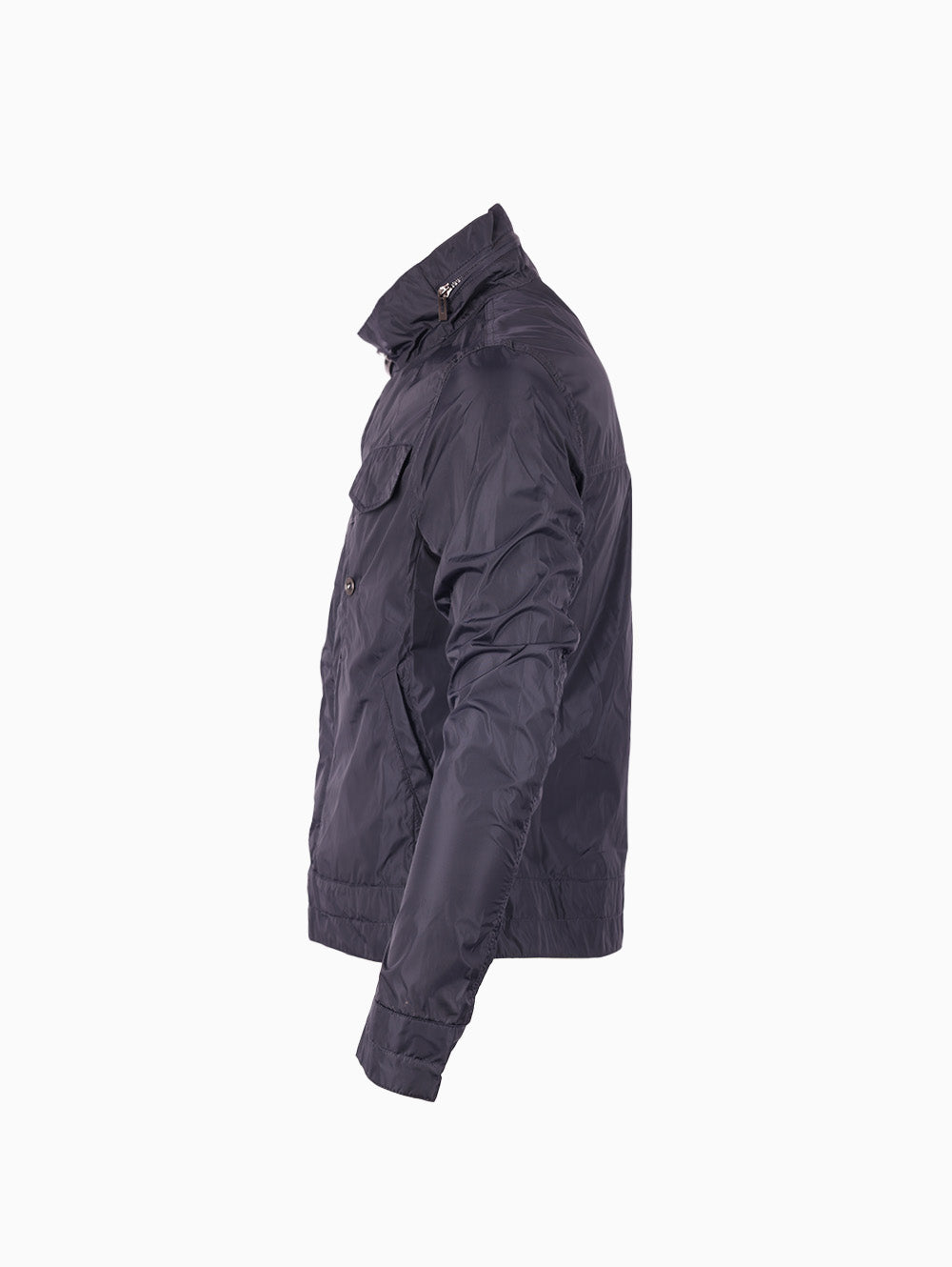 Side profile of Men’s Target Bomber Jacket in Navy