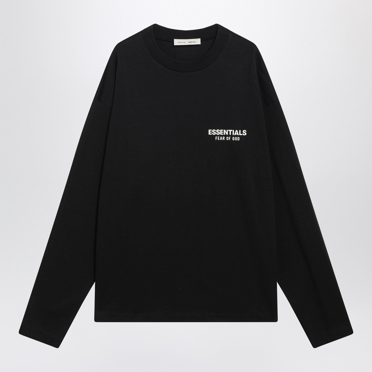 Fear of God Essentials Fear of God Essentials Black long-sleeve T-shirt with logo print