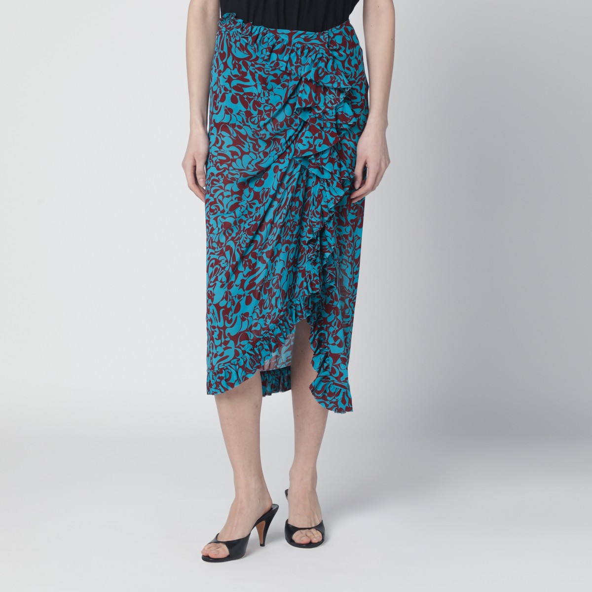 Dries Van Noten Dries Van Noten Midi skirt with gathered detail
