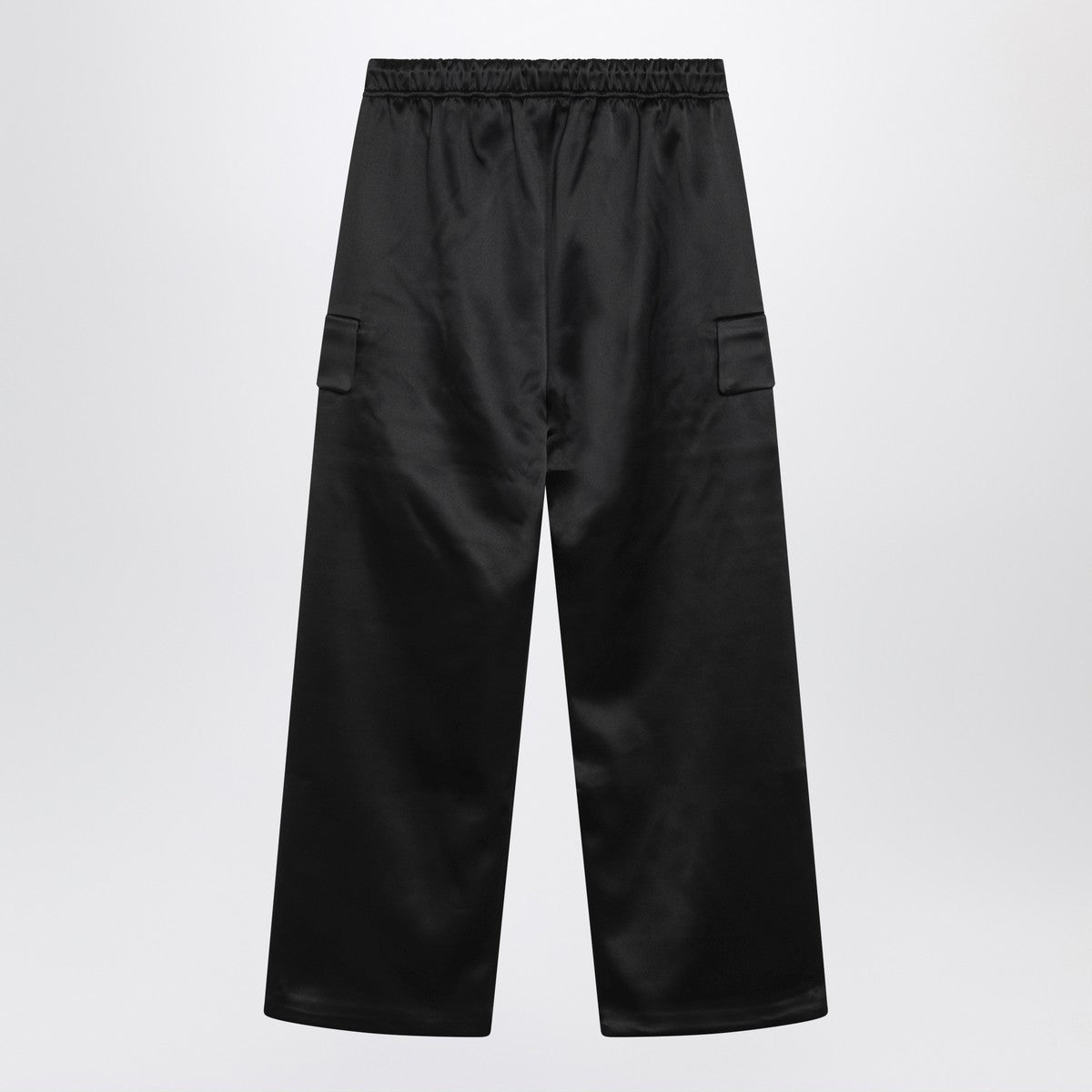 Fear of God Essentials Fear of God Essentials Black satin cargo trousers