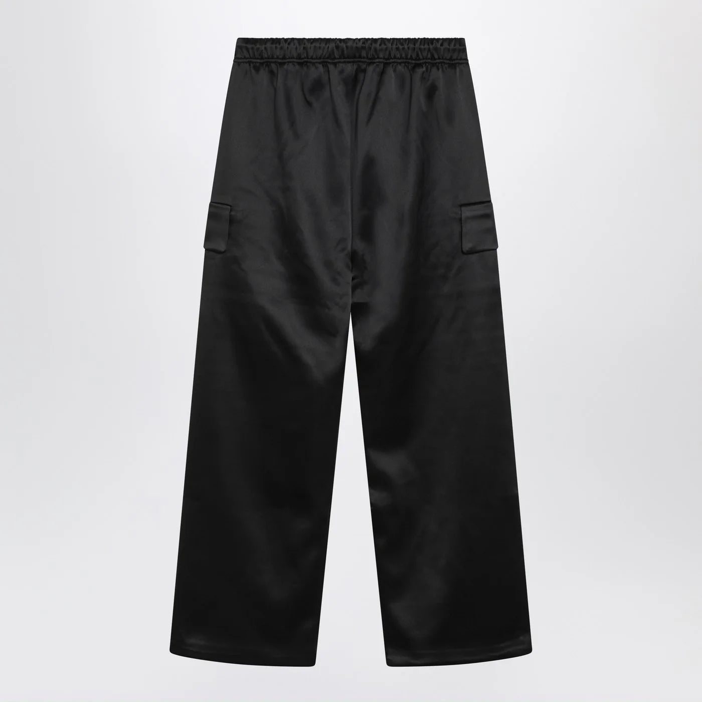 Fear of God Essentials Black satin cargo trousers