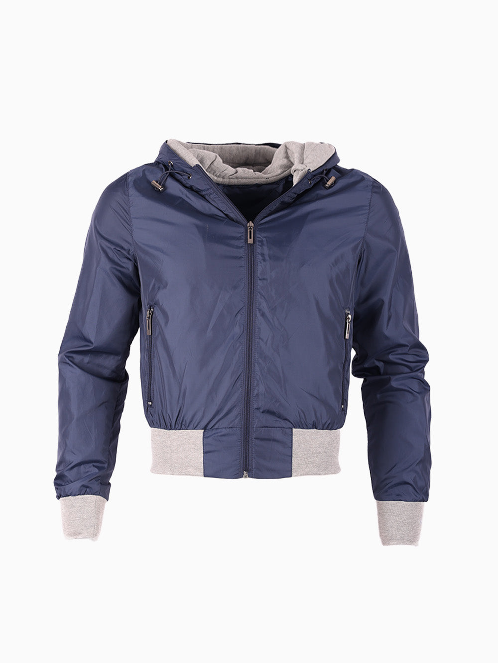 Front view of Target Men’s Navy Hooded Jacket with zip closure