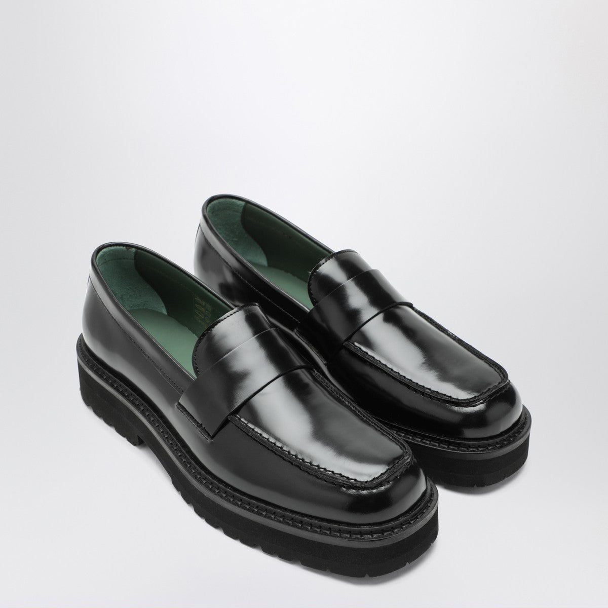 VINNY''s VINNY''s Black leather Peeters moccasins