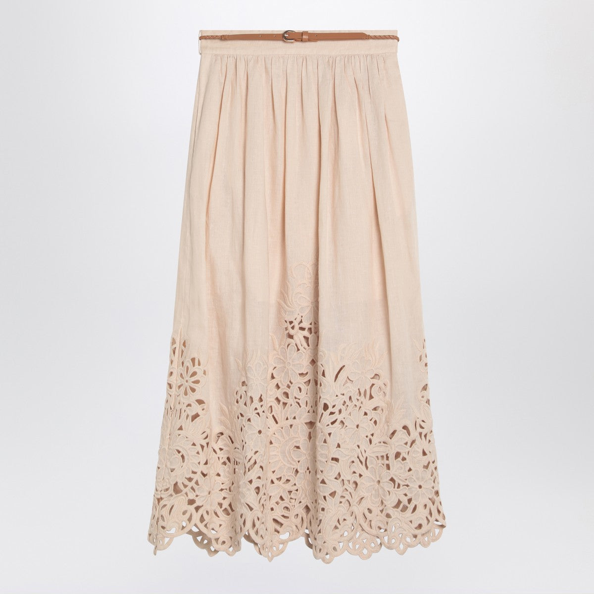 Zimmermann ZIMMERMANN Wylie cream colored midi skirt