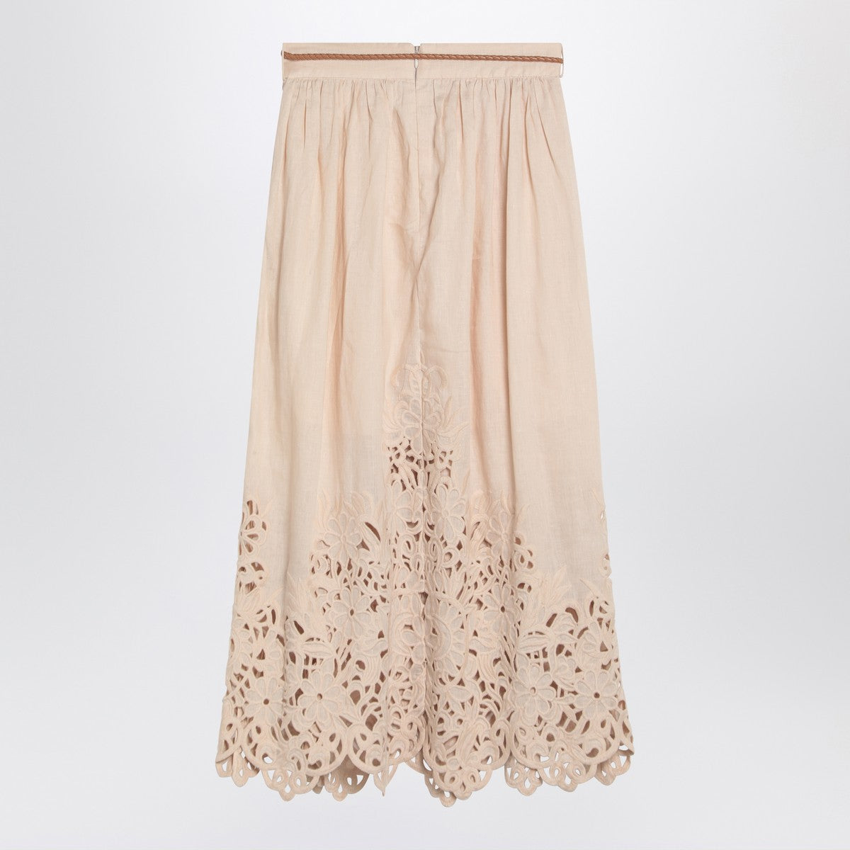 Zimmermann ZIMMERMANN Wylie cream colored midi skirt