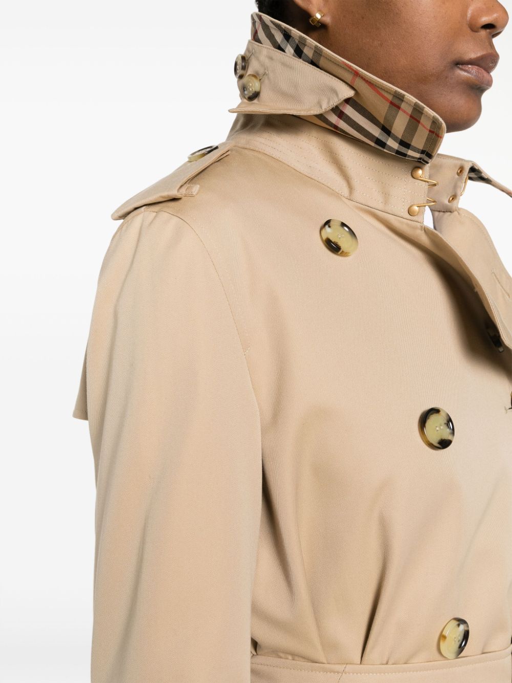 Burberry Burberry Short Kensington Heritage cotton trench coat