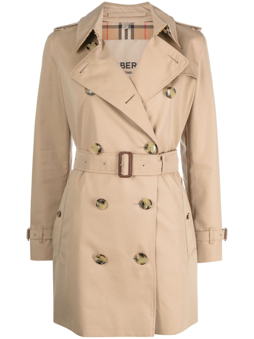 Burberry Burberry Short Kensington Heritage cotton trench coat