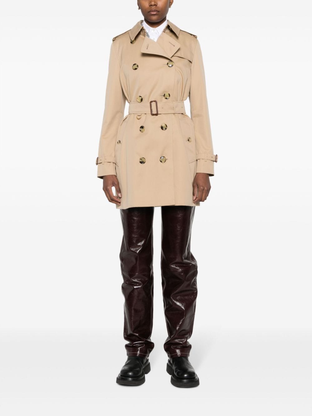 Burberry Burberry Short Kensington Heritage cotton trench coat