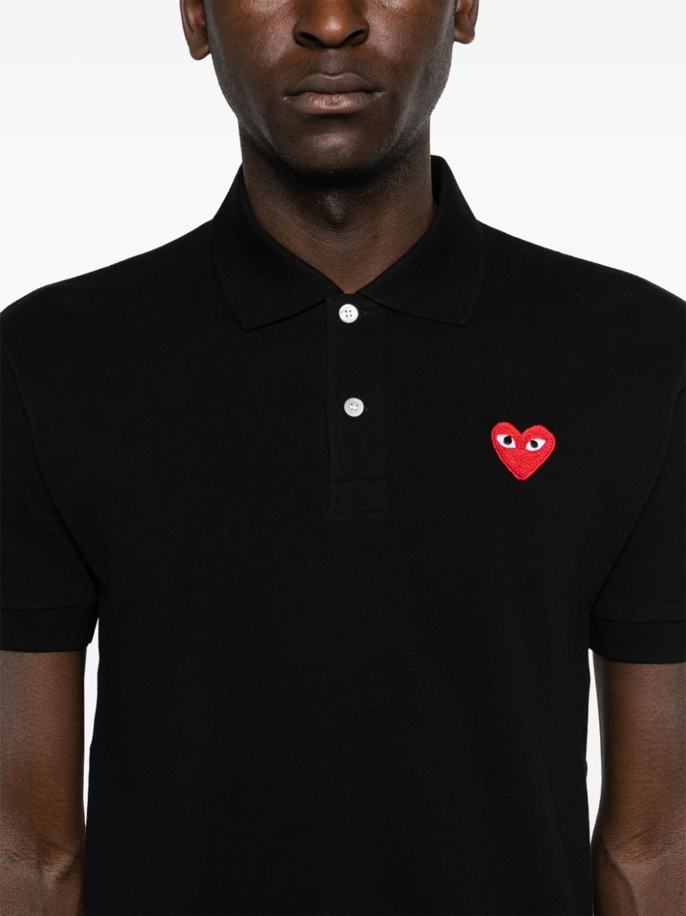 Comme Des Garcons Comme Des Garcons Heart-patch polo shirt