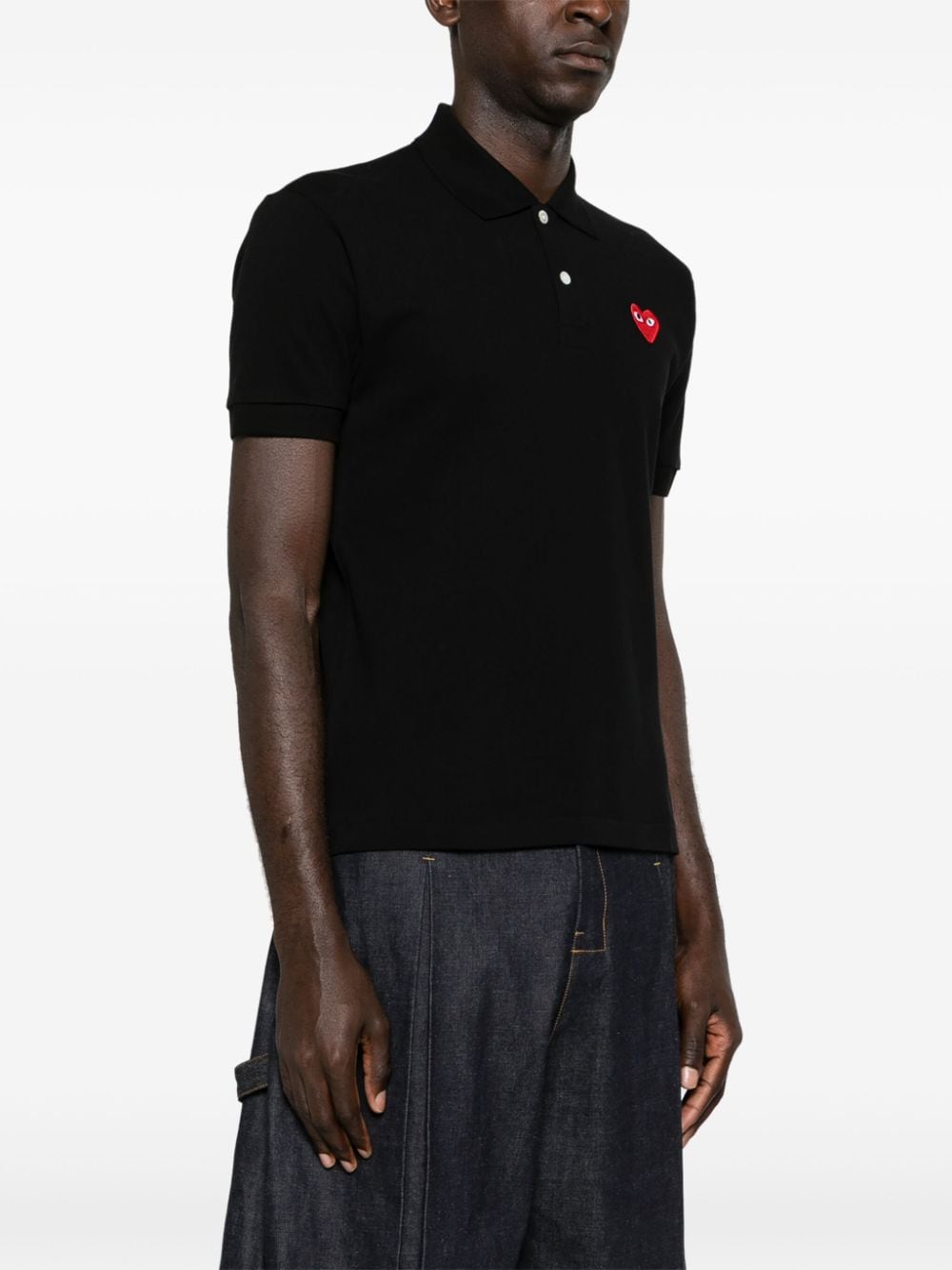 Comme Des Garcons Comme Des Garcons Heart-patch polo shirt