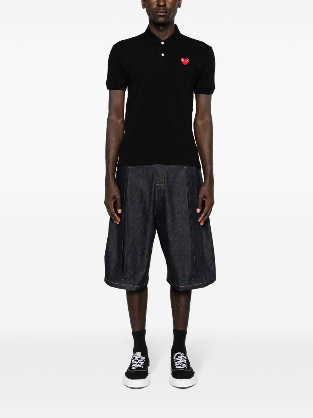 Comme Des Garcons Comme Des Garcons Heart-patch polo shirt